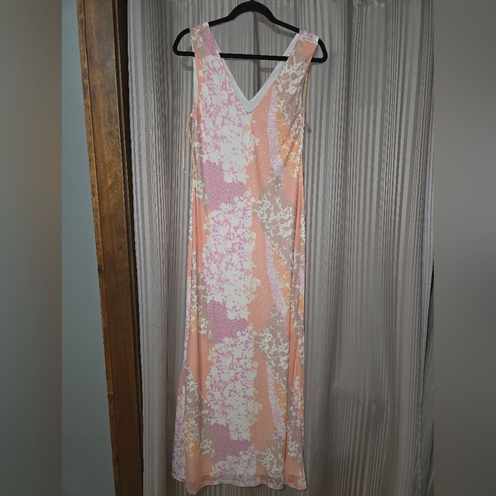 AFRM Pink and Orange Floral Dress